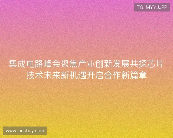 集成电路峰会聚焦产业创新发展共探芯片技术未来新机遇开启合作新篇章